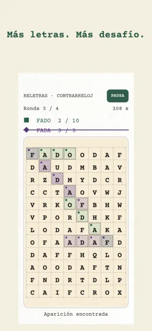 Más letras. Más desafío.